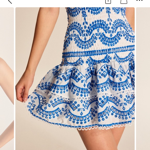 Commense Flirty Blue and White Strapless Mini Dress NWOT - Picture 4 of 8